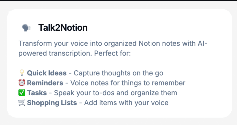 Talk2Notion